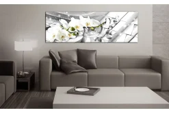 Lerretsbilder|Lerretsbilder-Bilde Twisted Orchids 120x40 Hvit