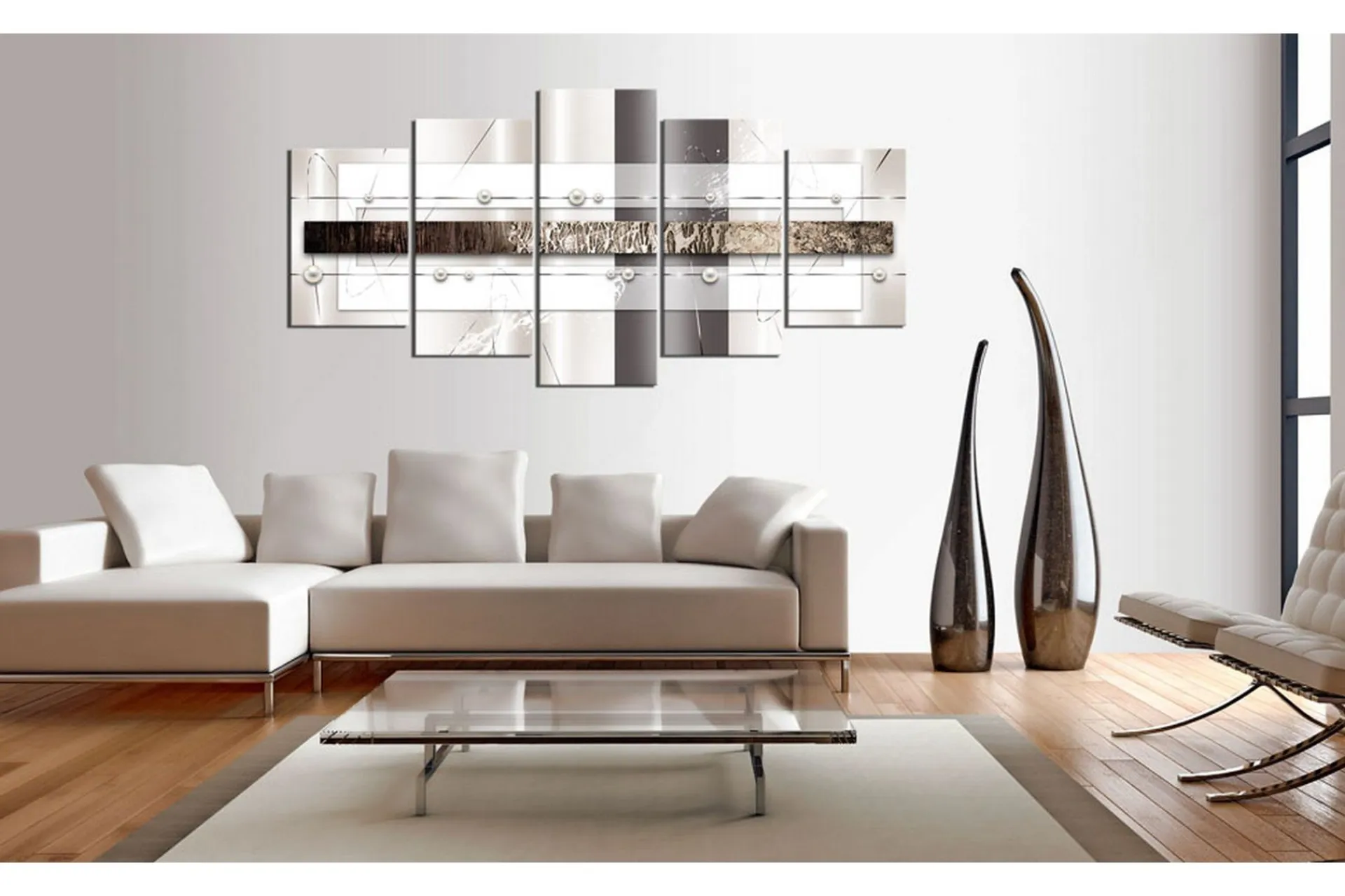 Posters|Oljemaling-Bilde Winter Sun 200x100 Brun,Beige