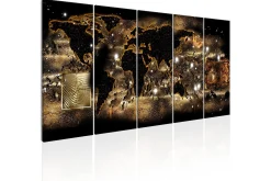 Posters|Oljemaling-Bilde World At Night 200x80 Brun,Svart