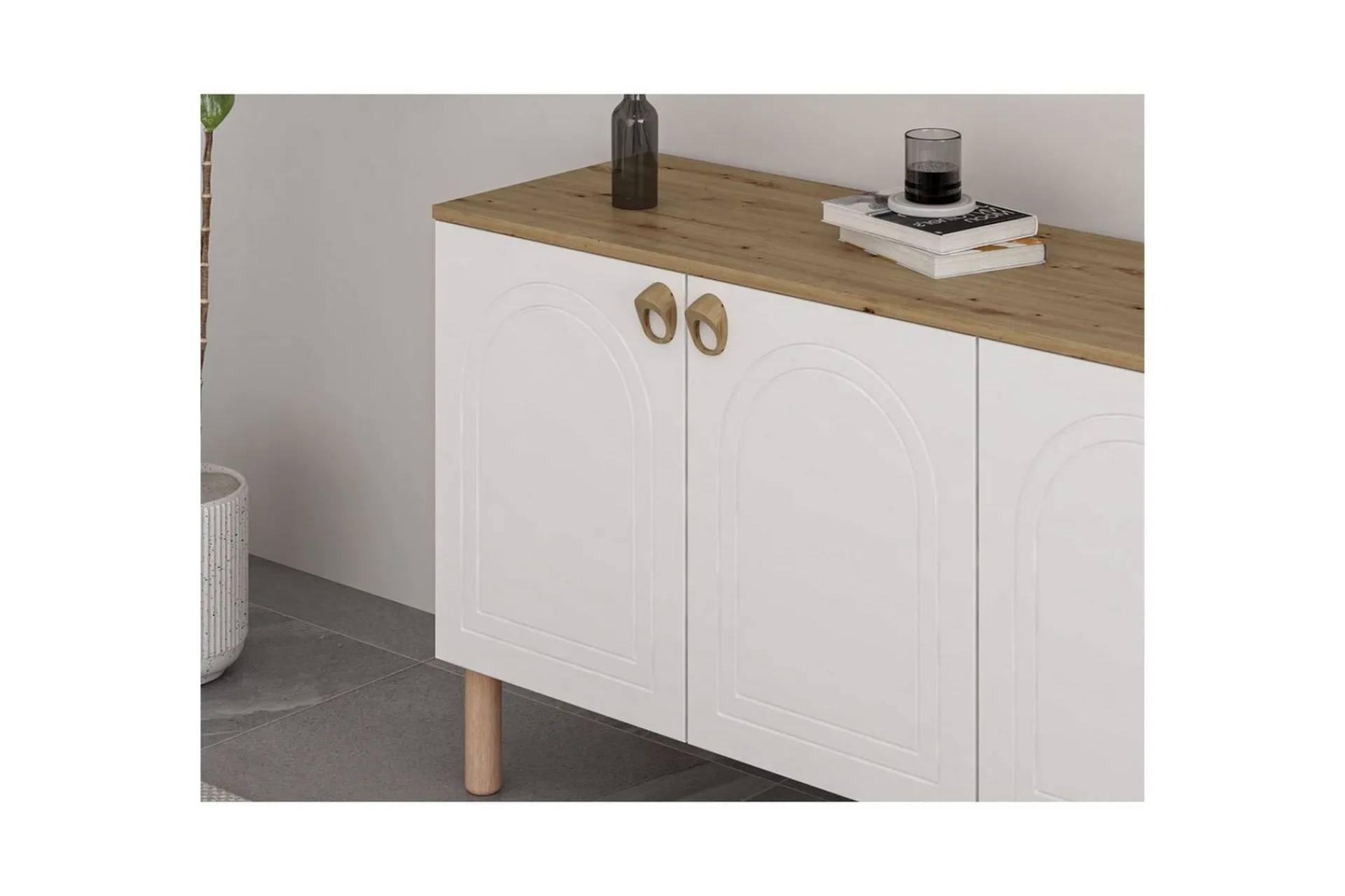 Gangbord|Avlastningsbord-Bingdi Konsollbord 180 cm Hvit