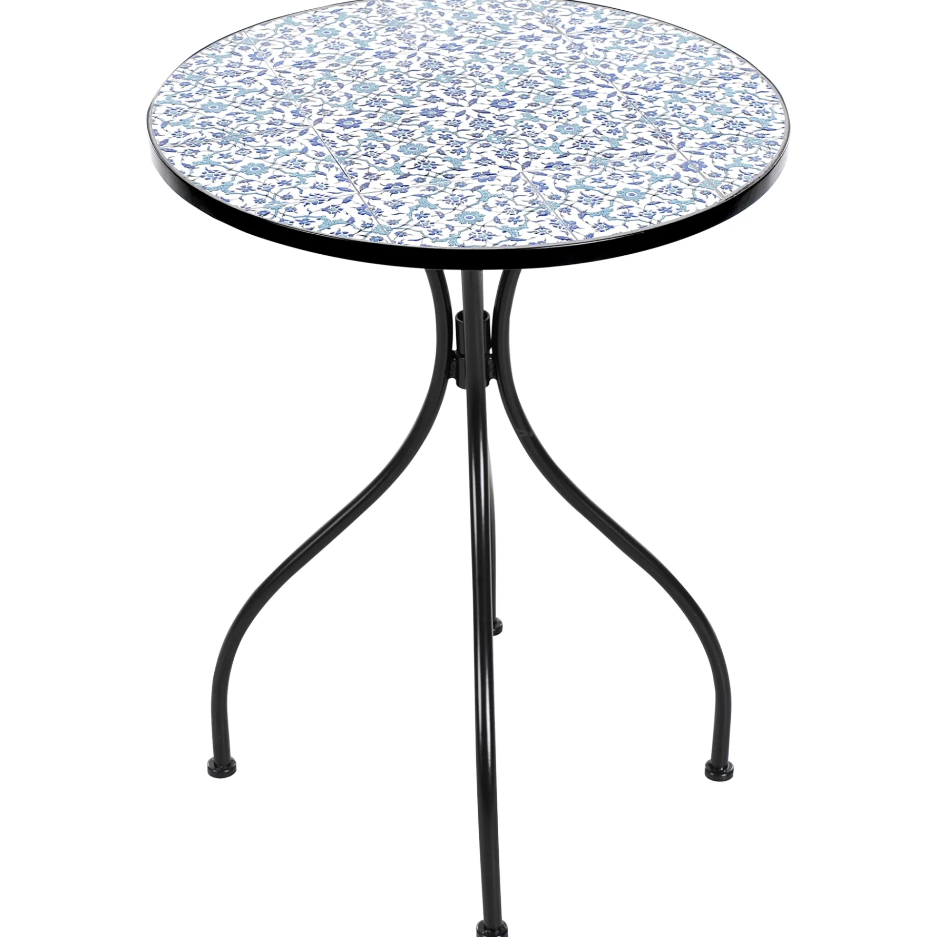 Balkongmøbler-Bistrobord utendørs Chapeco 60 cm Jern Svart/blå/hvit