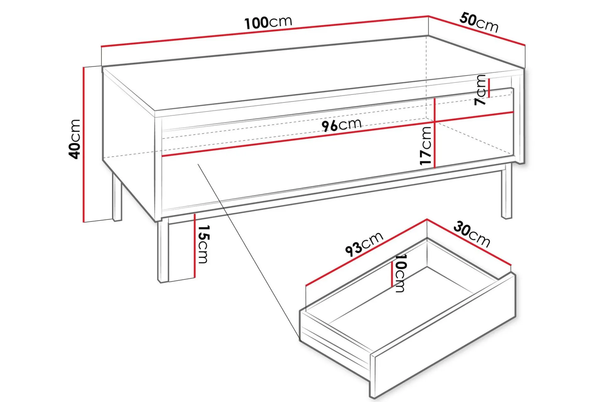 Sofabord-Bjurholm Sofabord 100 cm Hvit