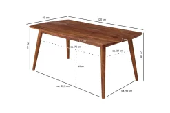 Wohnling Spisebord & Kjøkkenbord-Bodhin Spisebord 120 cm Tre/Natur