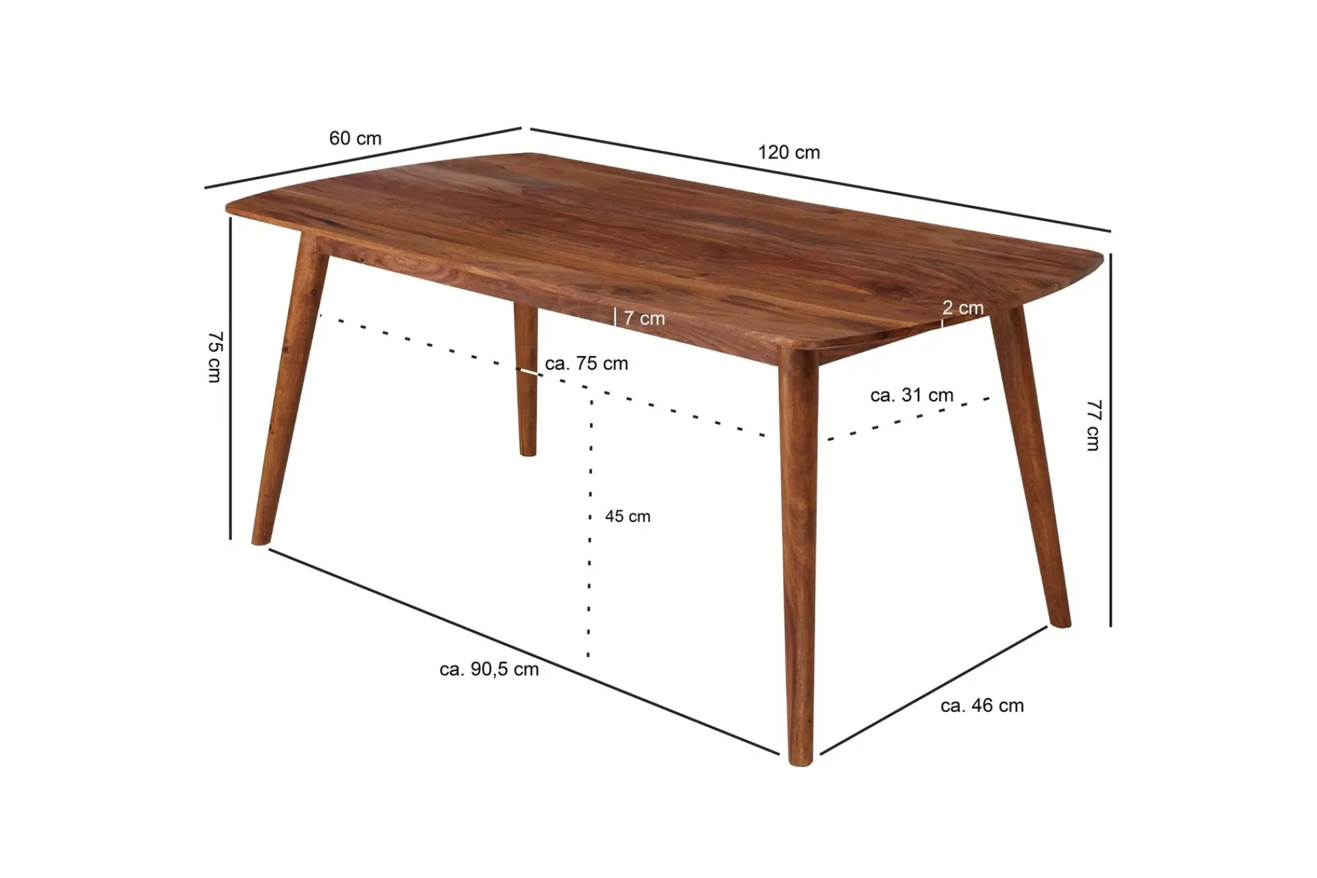 Wohnling Spisebord & Kjøkkenbord-Bodhin Spisebord 120 cm Tre/Natur