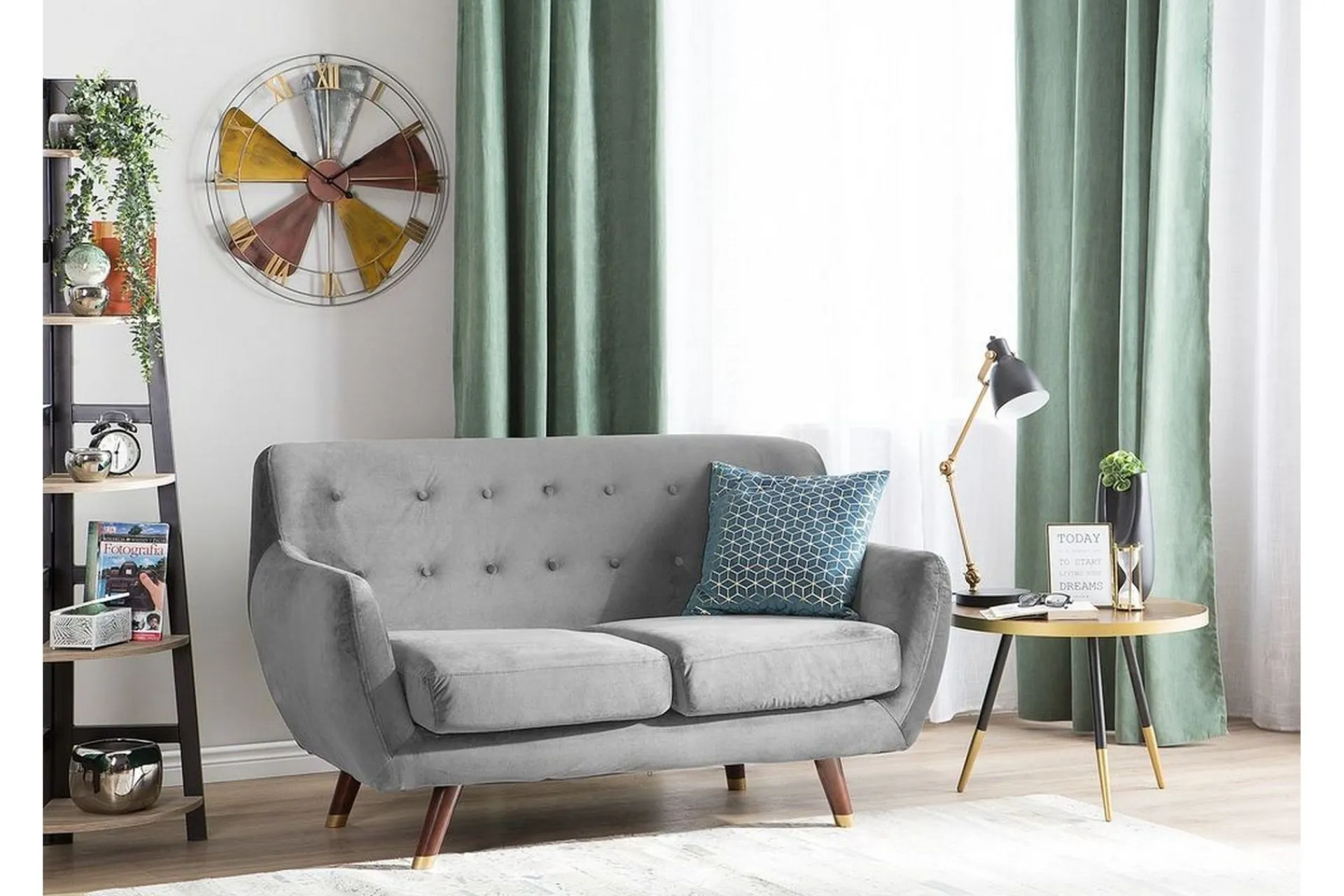 2 Seter Sofa|Velour Sofa & Fløyel Sofa-Bodo Sofa 2-Seter Ljusgrå
