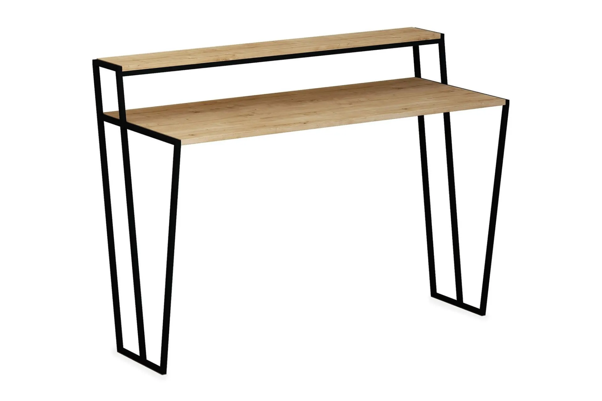 Kontorbord-Bodsjö Skrivebord 123 cm med Oppbevaring Hylle Brun