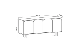 Gangbord|Avlastningsbord-Bohem Konsollbord 180x150 cm Brun,Antracit