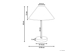 Nattbordslampe|Bordlampe-Boieba Bordlampe 40 cm E27 Svart,Natur