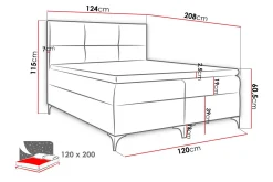 Seng Med Oppbevaring-Boksta Kontinentalseng 120x200 cm Once 27