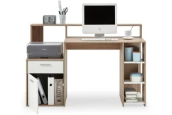 Andrarum Kontorbord-Bolton Skrivebord 139 cm med Oppbevaring Beige,Hvit
