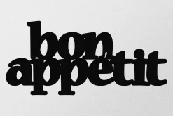 Skilt|Rammer-Bon Appetit 2 Veggdekor Svart