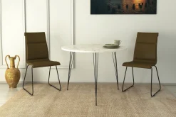 Spisebord & Kjøkkenbord-Bonnick Bord 90 cm Svart,Hvit