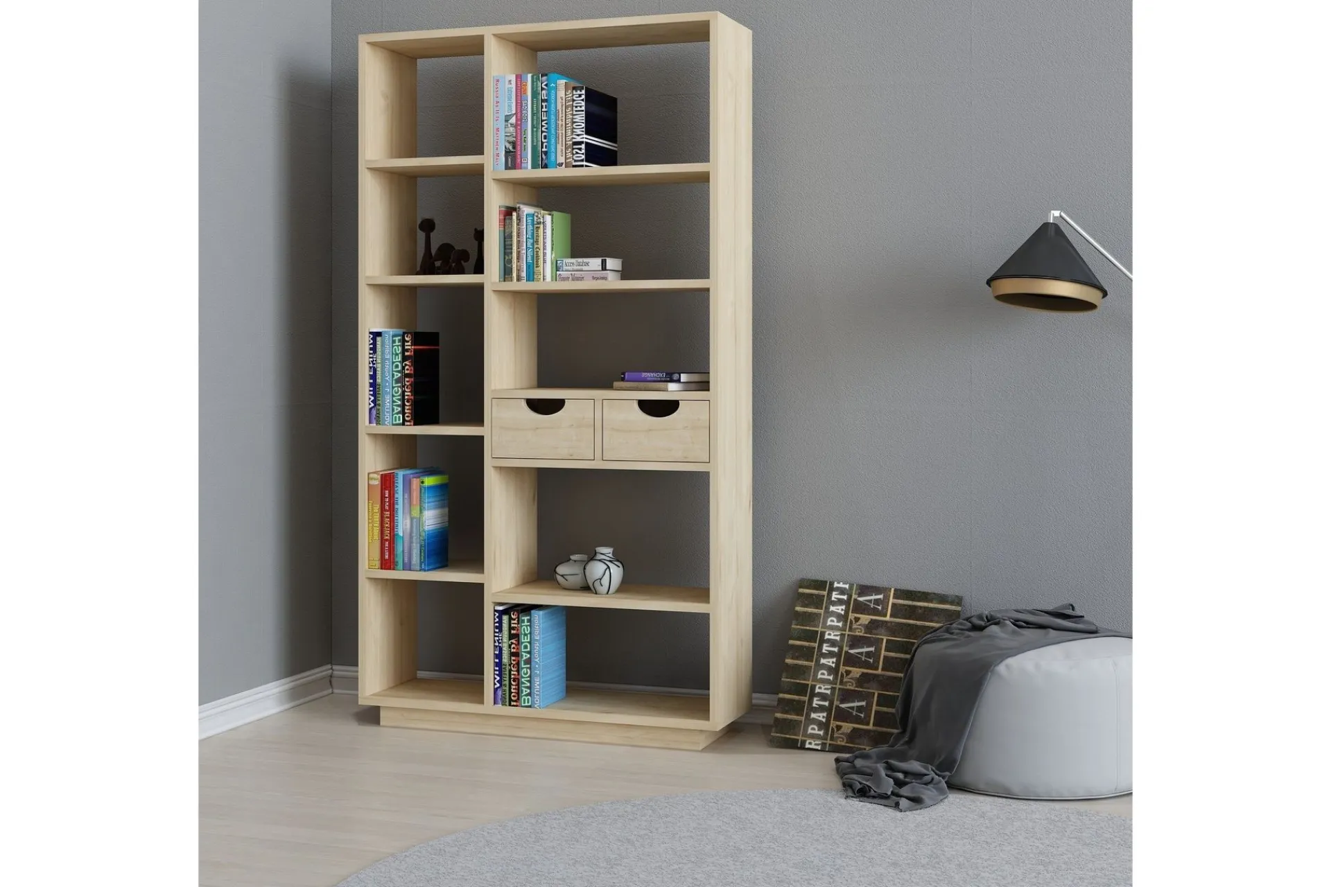 Bokhylle-Bookshelf Eik Natur