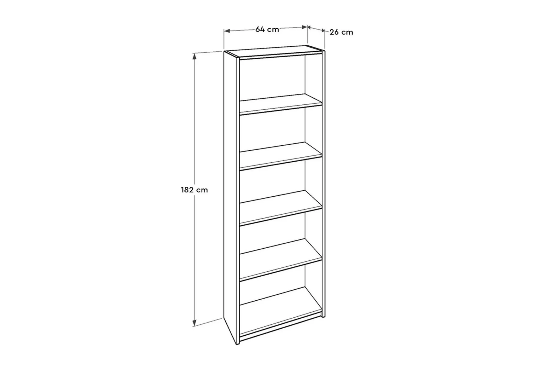 Bookshelf Eik-Sonoma