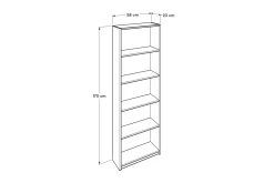 Bokhylle-Bookshelf Hvit