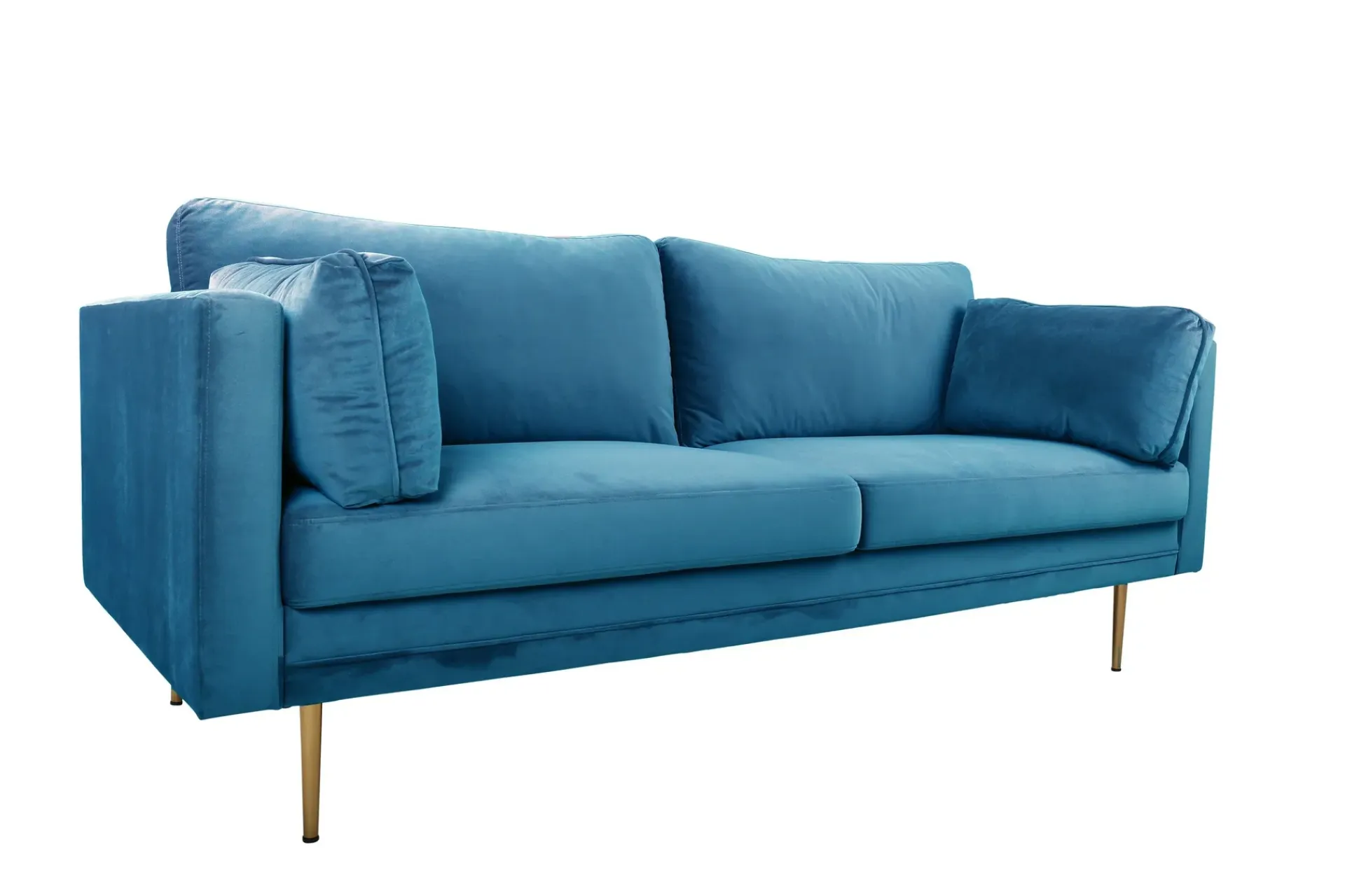Venture Home Velour Sofa & Fløyel Sofa-Boom Fløyelssofa 3-seter Blå