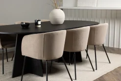 Venture Home Bootcut Matgruppe 230 cm Rektangulær med 6 Berit stoler
