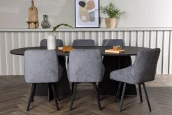 Venture Home Bootcut Spisegruppe 230 cm Oval med 6 Rosie Stoler