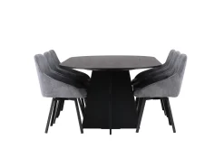 Venture Home Bootcut Spisegruppe 230 cm Oval med 6 Rosie Stoler