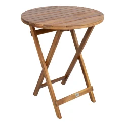 Balkongmøbler-Bord HOME4YOU Gwen D60x72 cm Akasie brun
