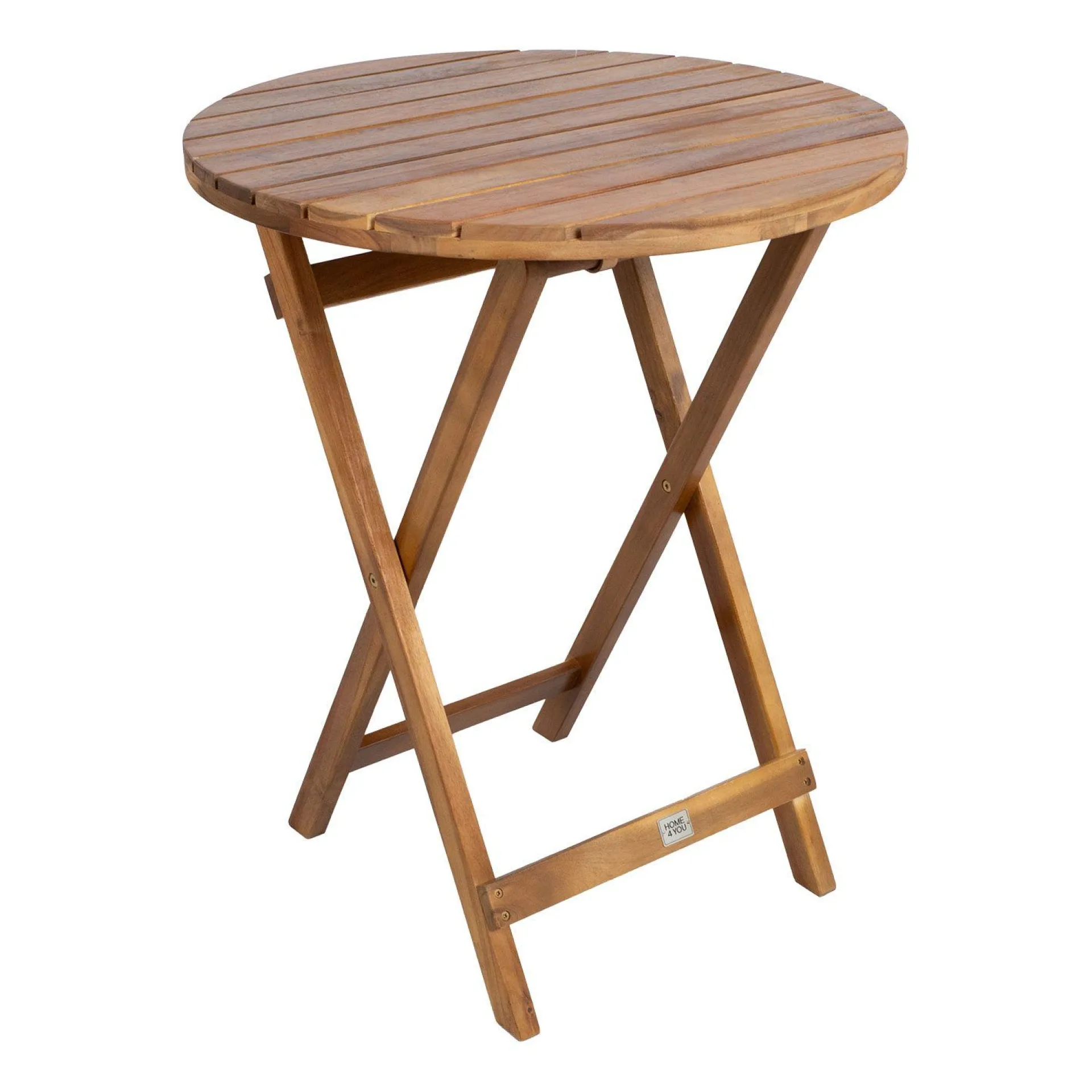 Balkongmøbler-Bord HOME4YOU Gwen D60x72 cm Akasie brun