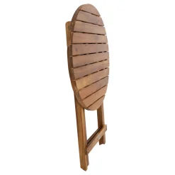 Balkongmøbler-Bord HOME4YOU Gwen D60x72 cm Akasie brun