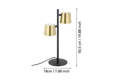 Bordlampe-Bordlampe Eglo Altamira Svart/Messing Svart,Gull,Hvit