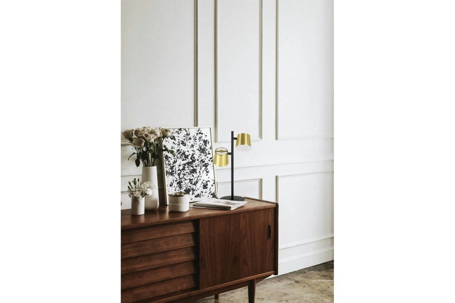 Bordlampe-Bordlampe Eglo Altamira Svart/Messing Svart,Gull,Hvit