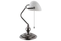 Eglo Bordlampe-Bordlampe Banker Nickel Hvit