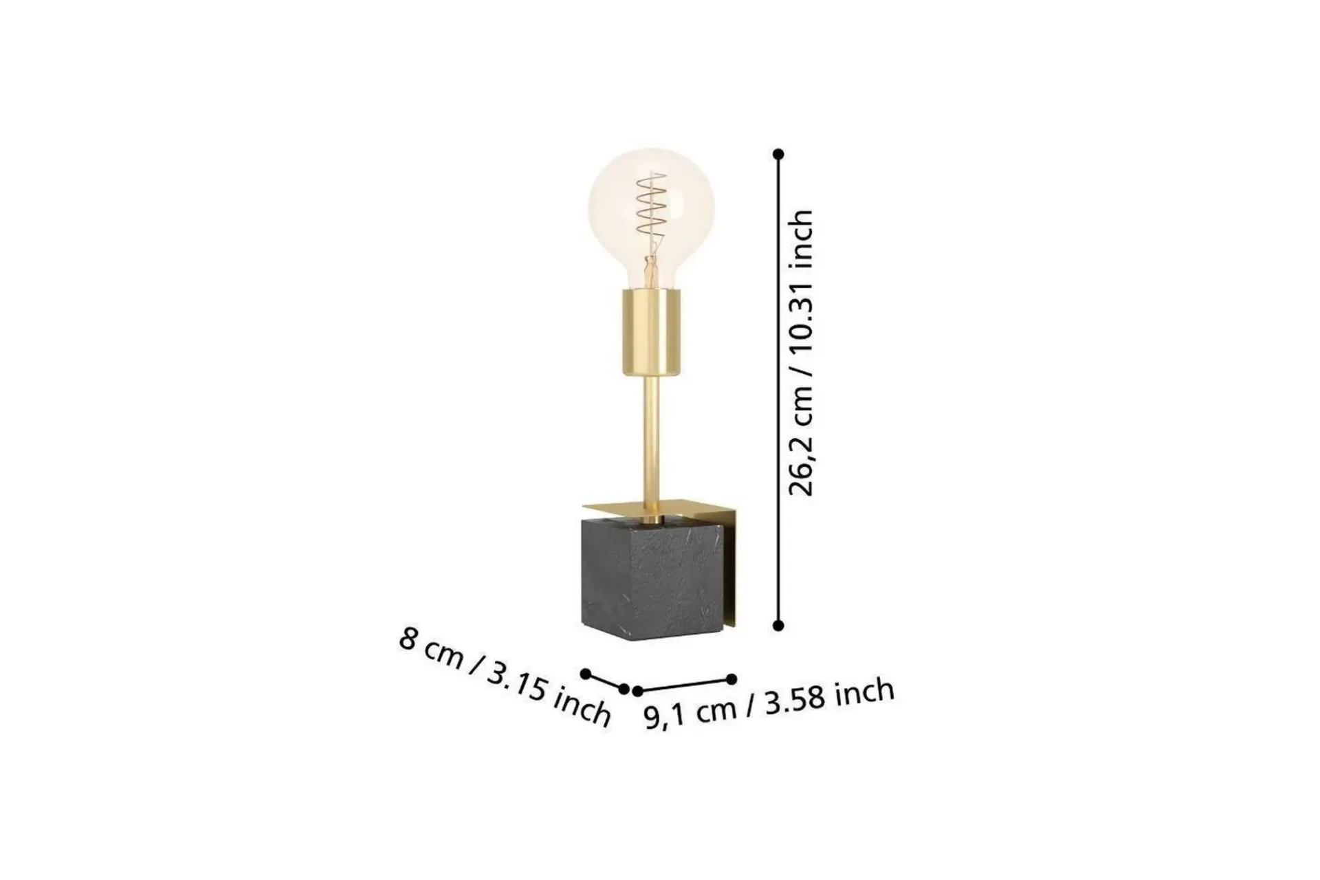 Eglo Bordlampe-Bordlampe Carmita Svart Svart,Messing