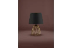 Nattbordslampe|Bordlampe-Bordlampe Eglo Jazminia Messing/Klar Svart,Messing