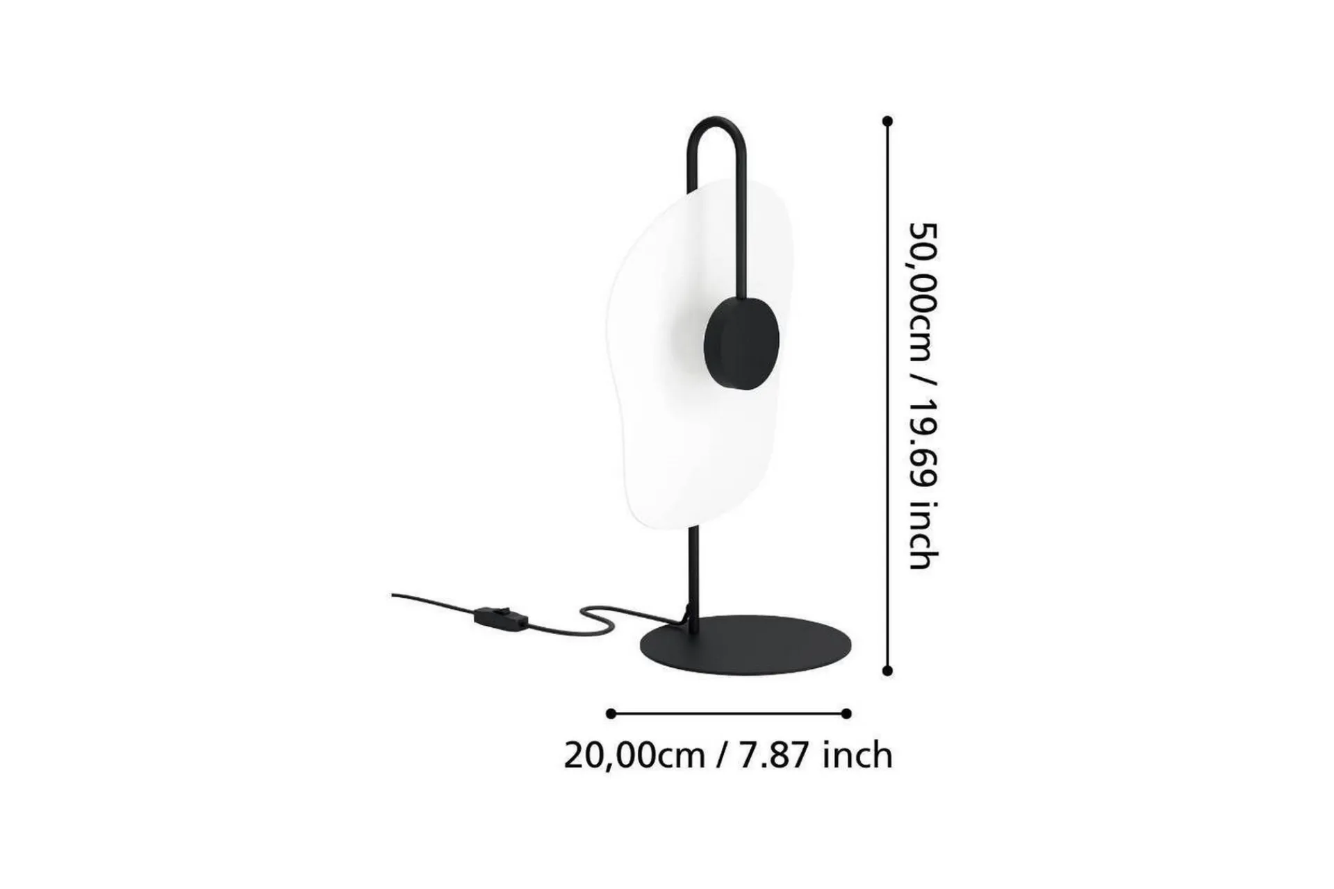 Bordlampe Eglo Larderia Svart/Hvit