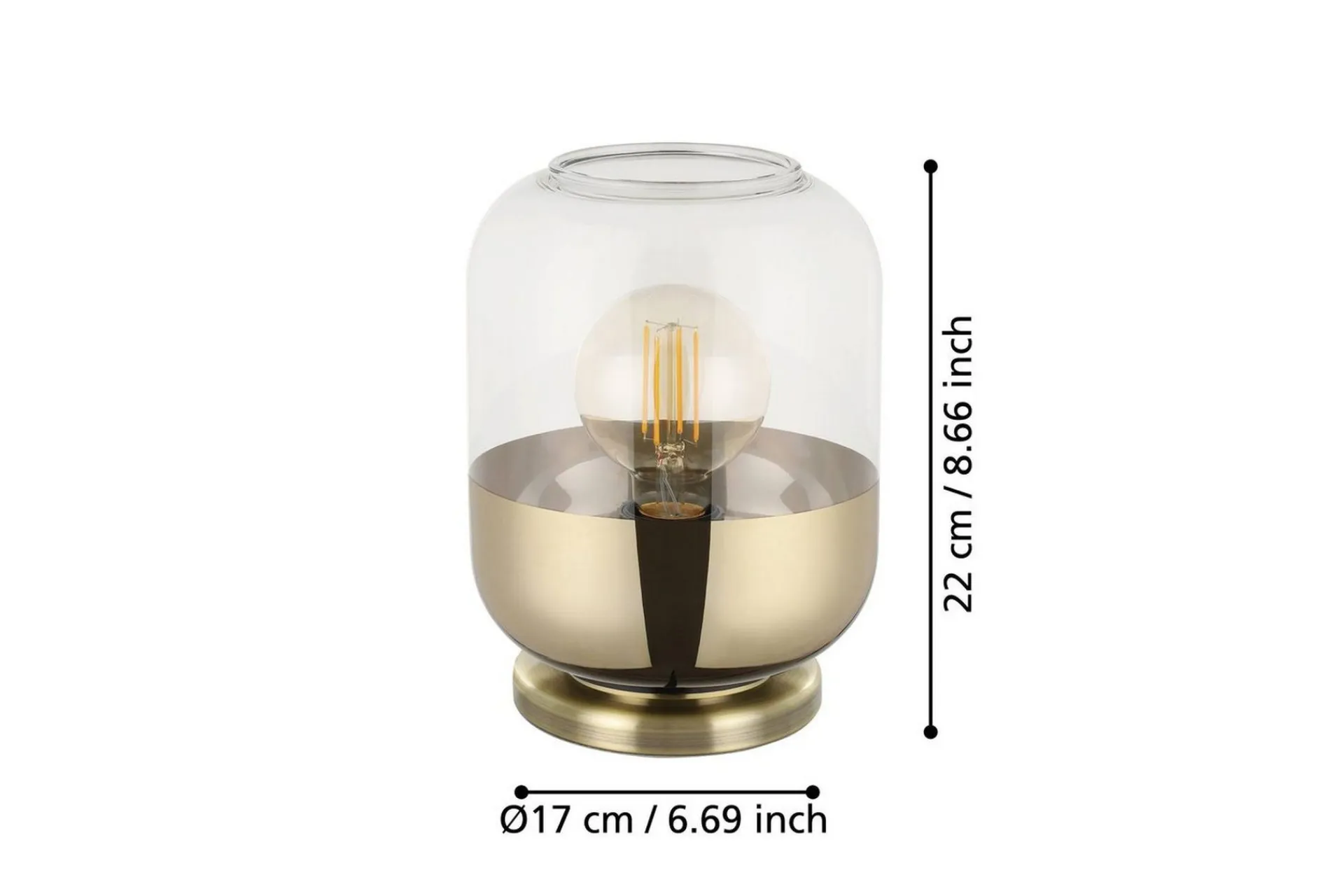 Eglo Nattbordslampe|Bordlampe-Bordlampe Maryvilla Bronse,Gull