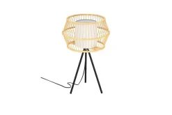 Nattbordslampe|Bordlampe-Bordlampe Eglo Monterroso Natur Svart,Natur