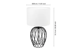 Eglo Nattbordslampe|Bordlampe-Bordlampe Nimlet Svart Hvit Svart,Hvit