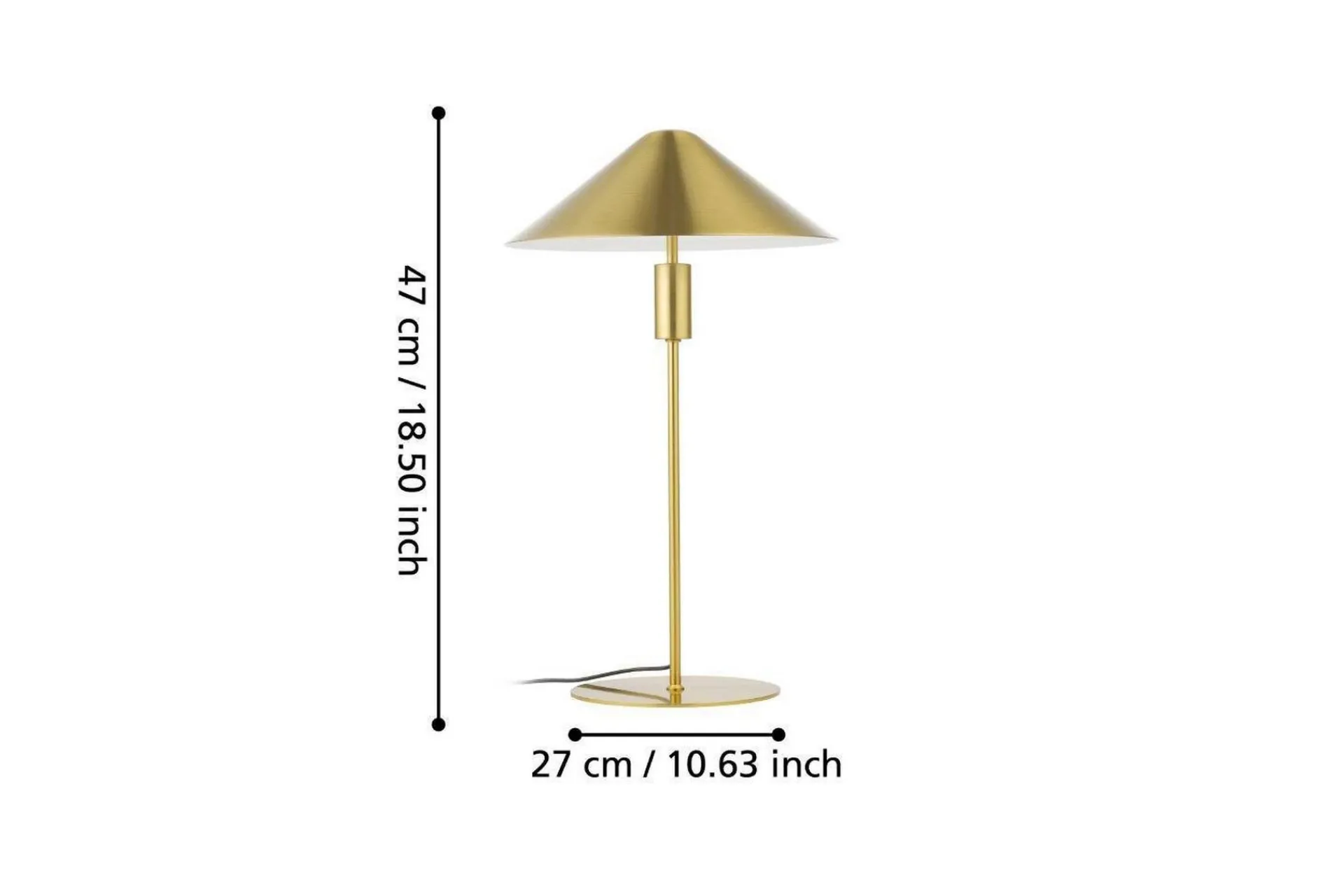 Nattbordslampe|Bordlampe-Bordlampe Eglo Paraguay Messing