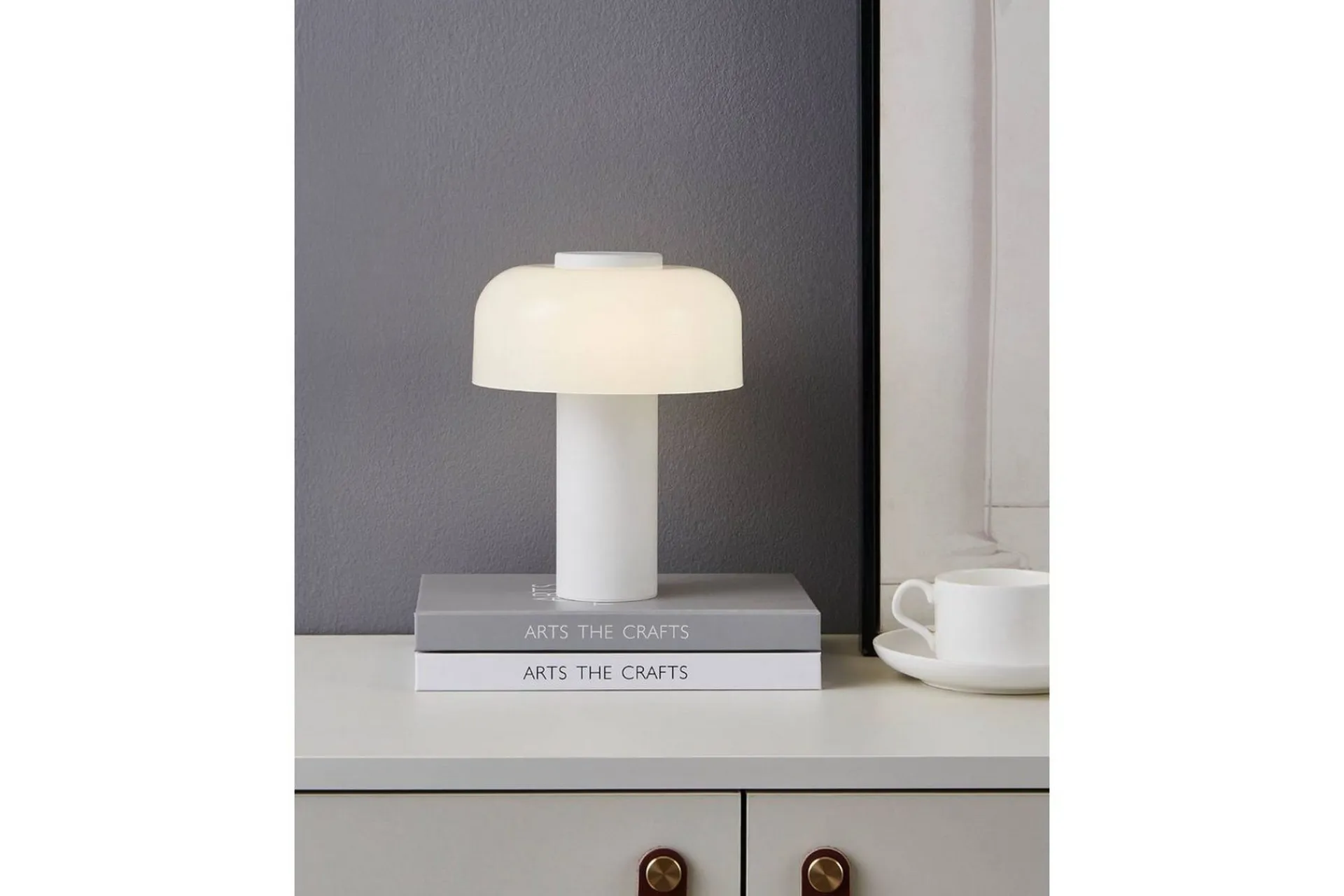 Eglo Nattbordslampe-Bordlampe Ponente med Touch /Satineret Hvit