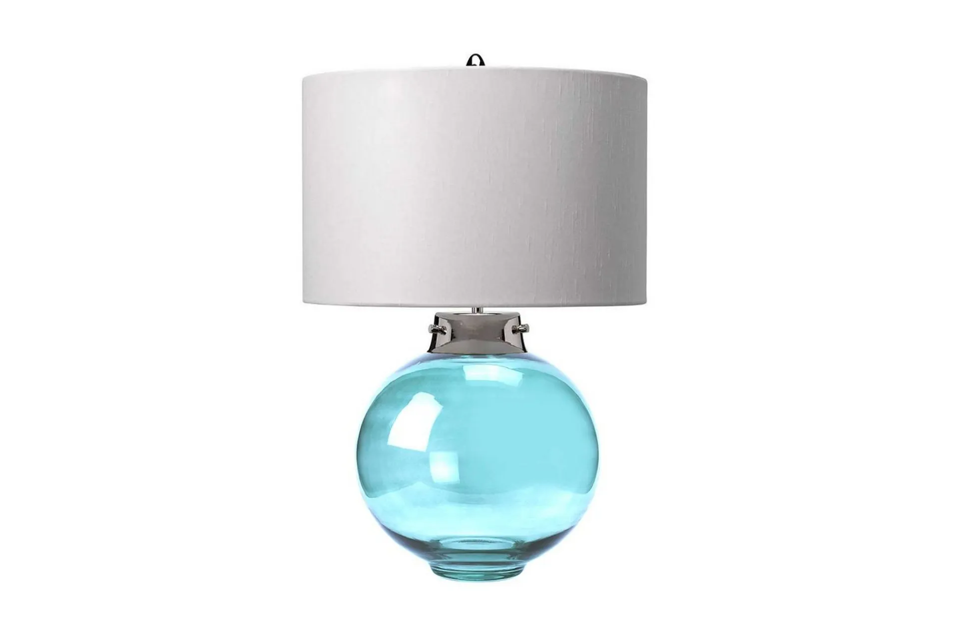 Nattbordslampe|Bordlampe-Bordlampe Elstead Lighting Kara Polert nikkel - tt glass Blå
