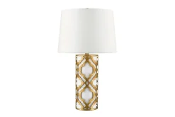 Nattbordslampe|Bordlampe-Bordlampe Gilded Nola Arabella Gull,Elfenben