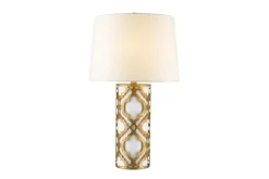 Nattbordslampe|Bordlampe-Bordlampe Gilded Nola Arabella Gull,Elfenben