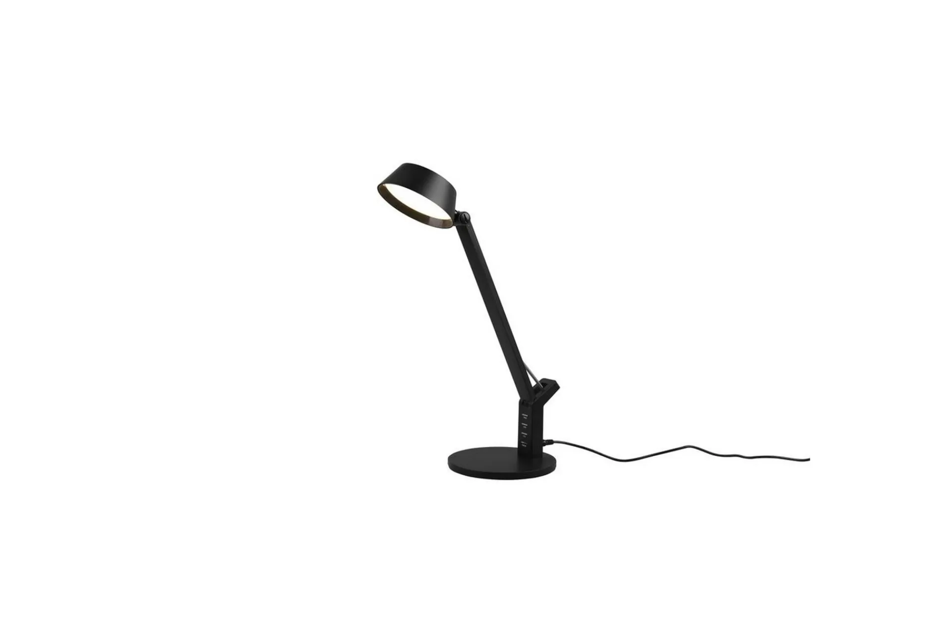 Trio Lighting Nattbordslampe|Bordlampe-Bordlampe TRIO Ava Matt svart Kullgrå