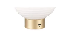 Trio Lighting Nattbordslampe|Bordlampe-Bordlampe TRIO Earl Matt messing/hvit Hvit,Messing
