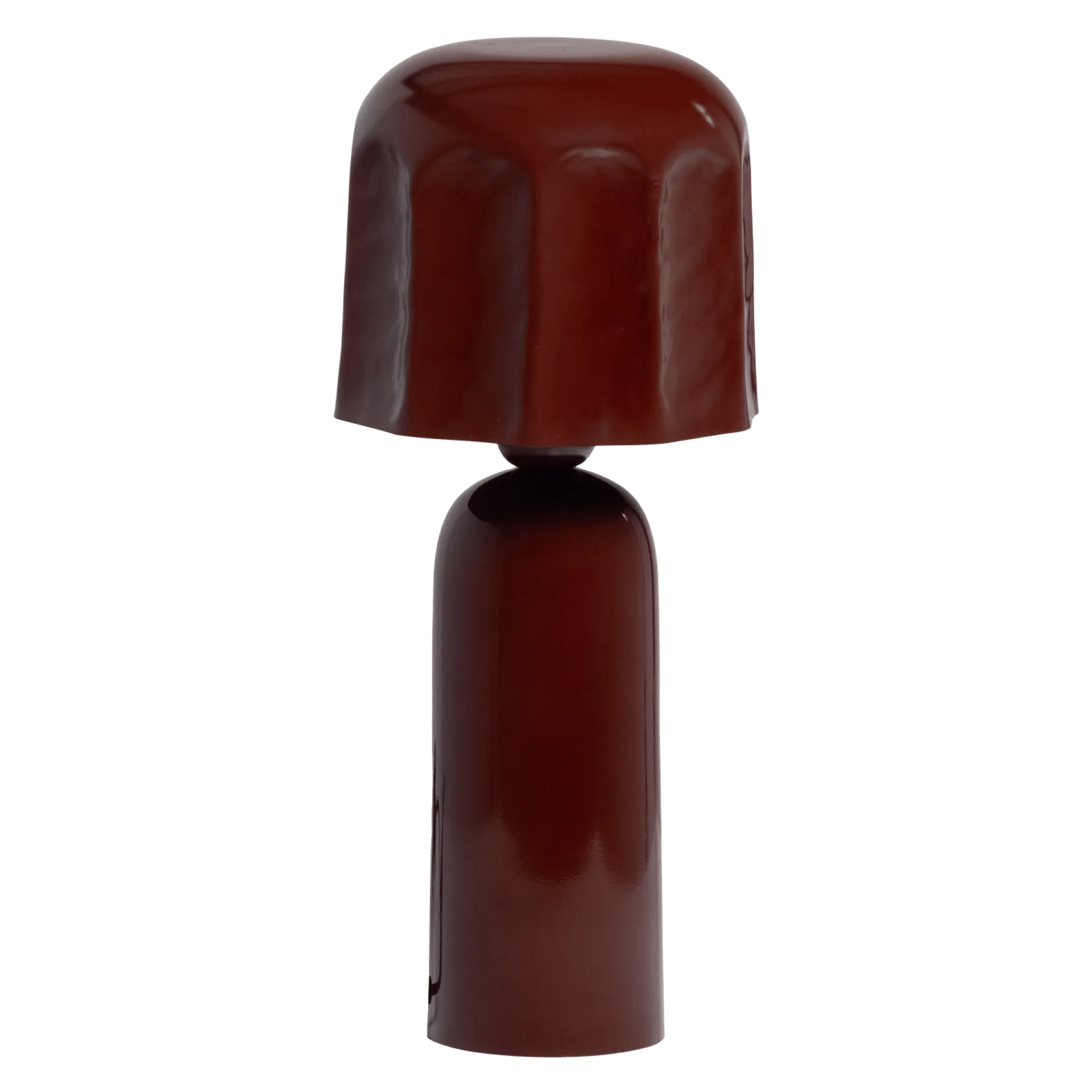 WOOOD Bordlampe-Bordlampe Virel 39 cm brun/rød
