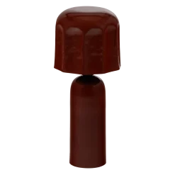 WOOOD Bordlampe-Bordlampe Virel 39 cm brun/rød