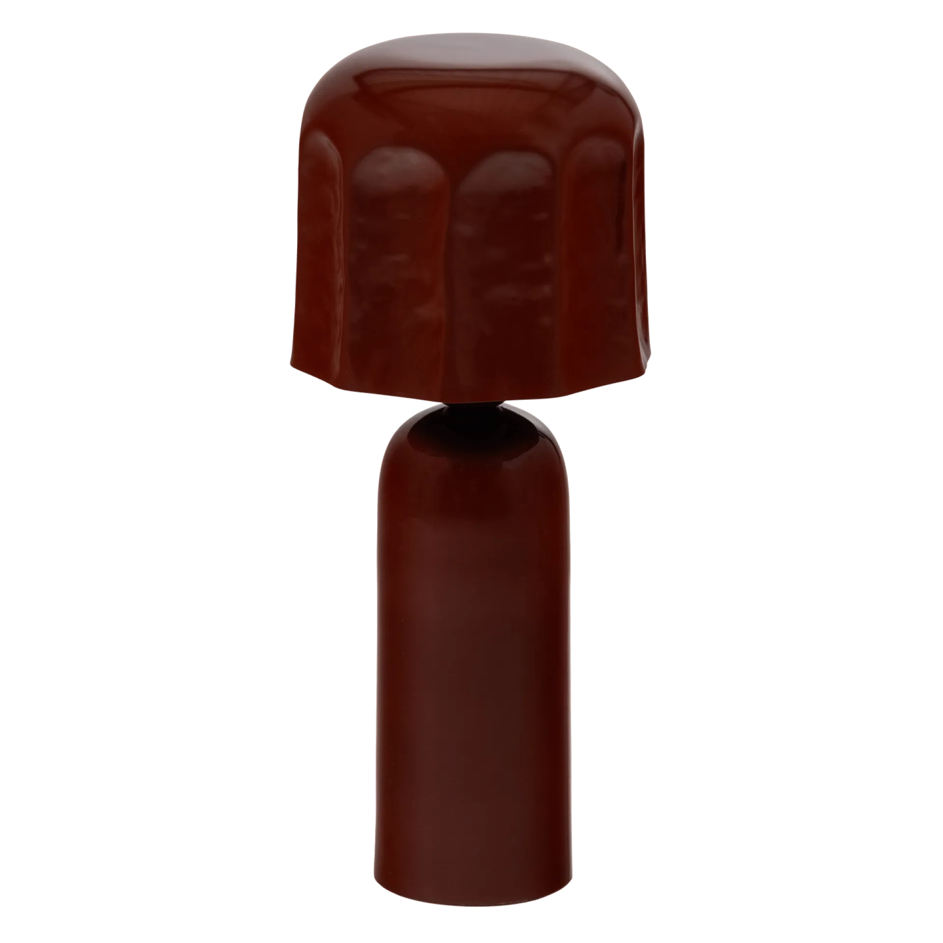 WOOOD Bordlampe-Bordlampe Virel 39 cm brun/rød