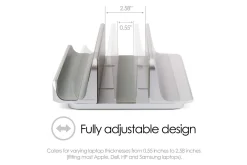 Oppbevaringsstativ-Bordstativ Desire2 2-i-1 Justerbar Aluminium Sølv