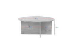 Sofabord-Boro Sofabord 90 cm Brun
