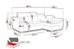 Sovesofaer-Boston Hjørnesofa Høyre Chicago 16