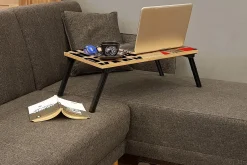 Oppbevaringskrukke|Kurver-Bourdeau Datastativ 25 cm Svart,Tre/Natur