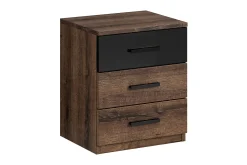 Avlastningsbord-Bovera Nattbord 41x46 cm Teak,Svart
